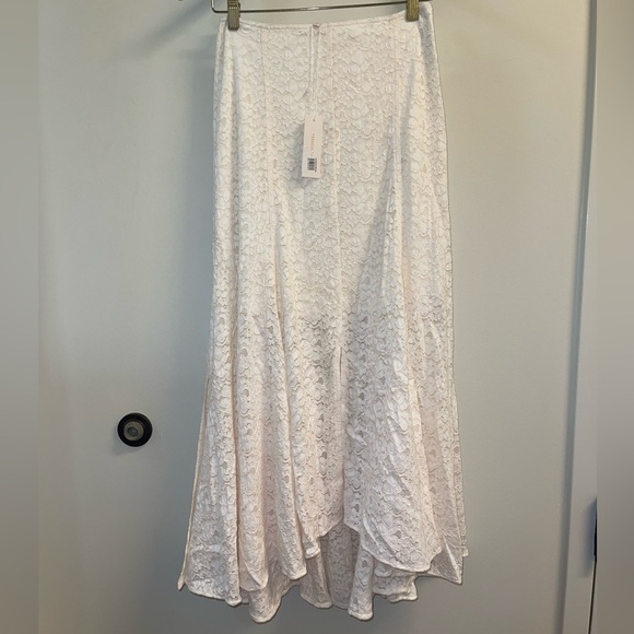NWT Rebecca Taylor Cream A-Line Skirt - Picture 5 of 9